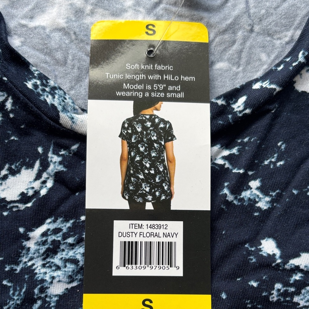NWT Ellen Tracy Women's Short Sleeve Top, S - Picture 3 of 3
